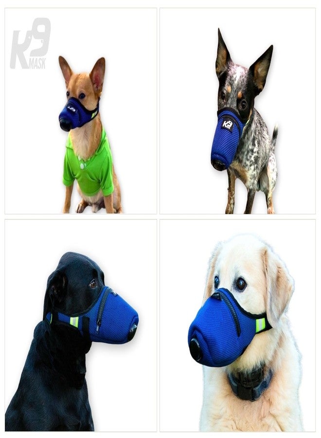 K9 Mask® Air Filter Mask for Dogs with 'Clean Breathe' Premium Air Filter Refills - Blue (Small) - Image 3